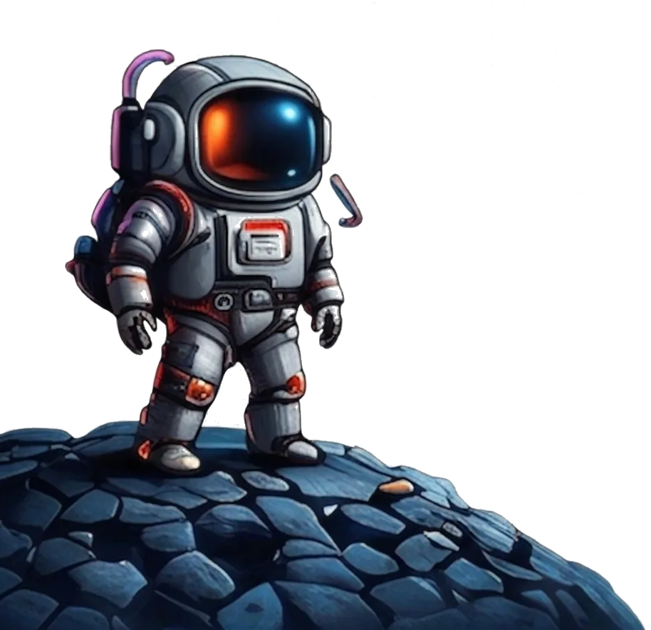 Astronauta Geek Work no início da jornada